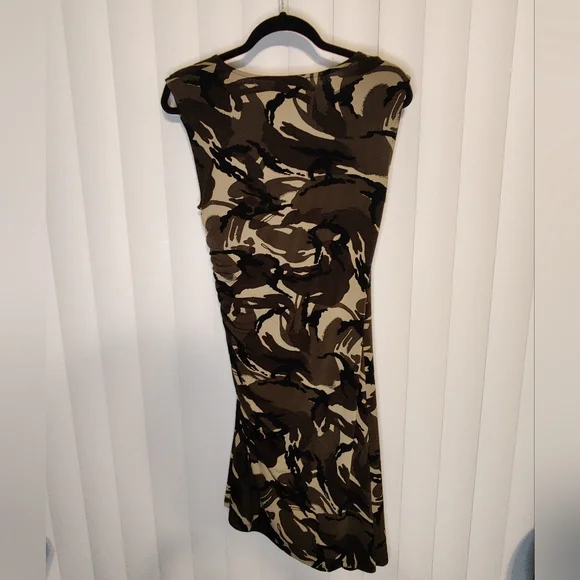 Michael Kors Camo Asymmetrical Dress Size 8 - Picture 2 of 4